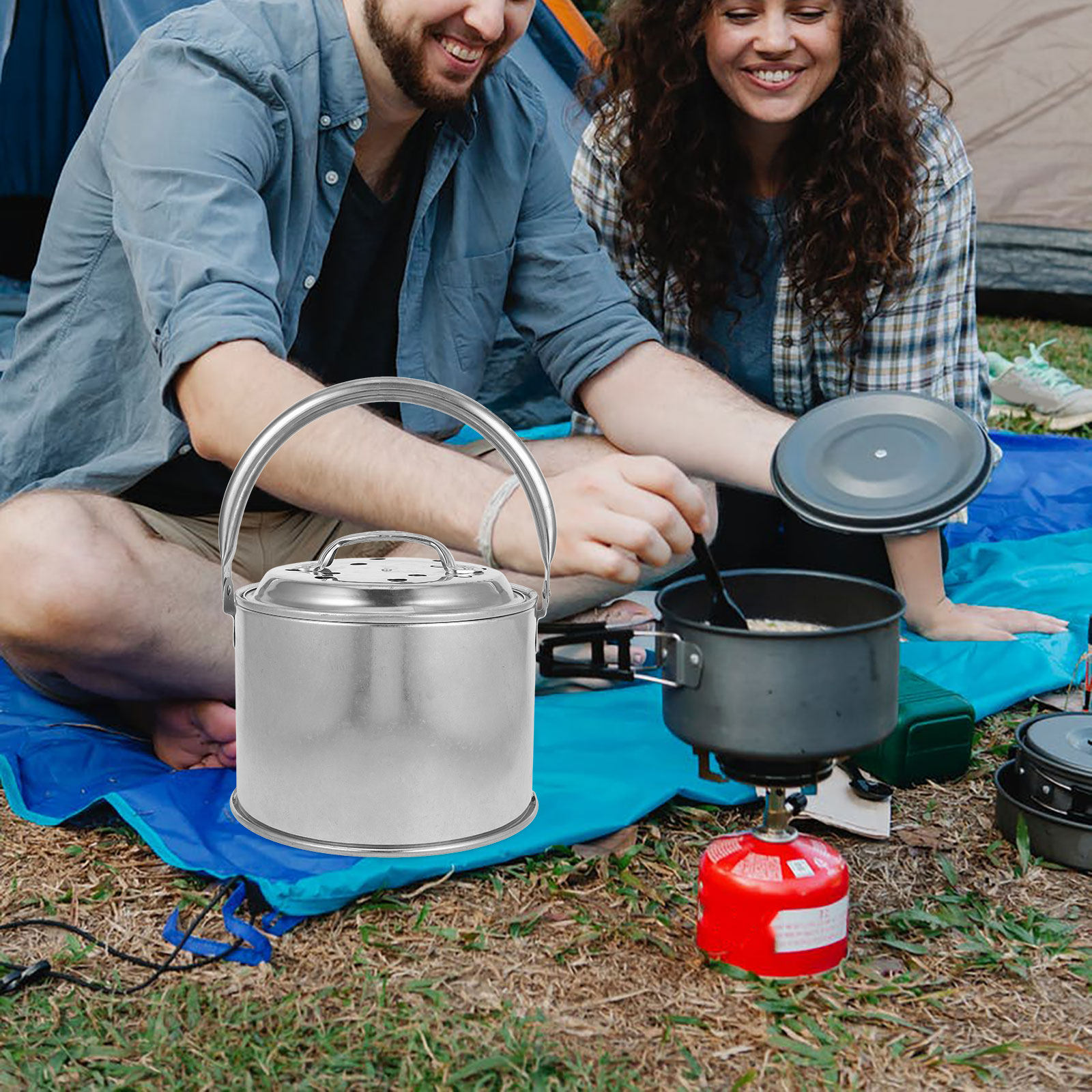 Camping Cooking Fire Pit - Conjunto de Equipamentos para Cozinha ao