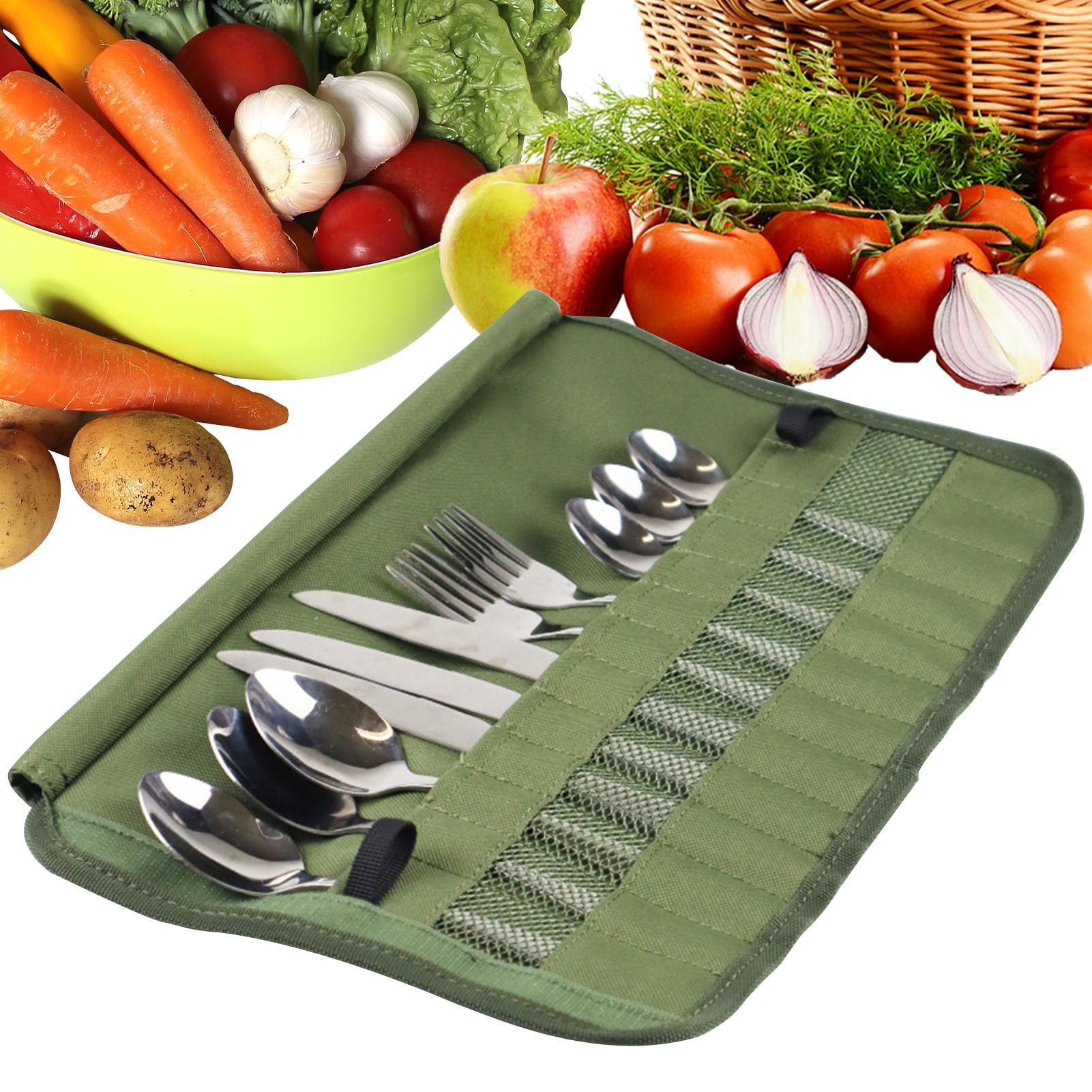 Camping Cooking Utensil Roll - Bolsa de Utensílios de Camping, Conjunto