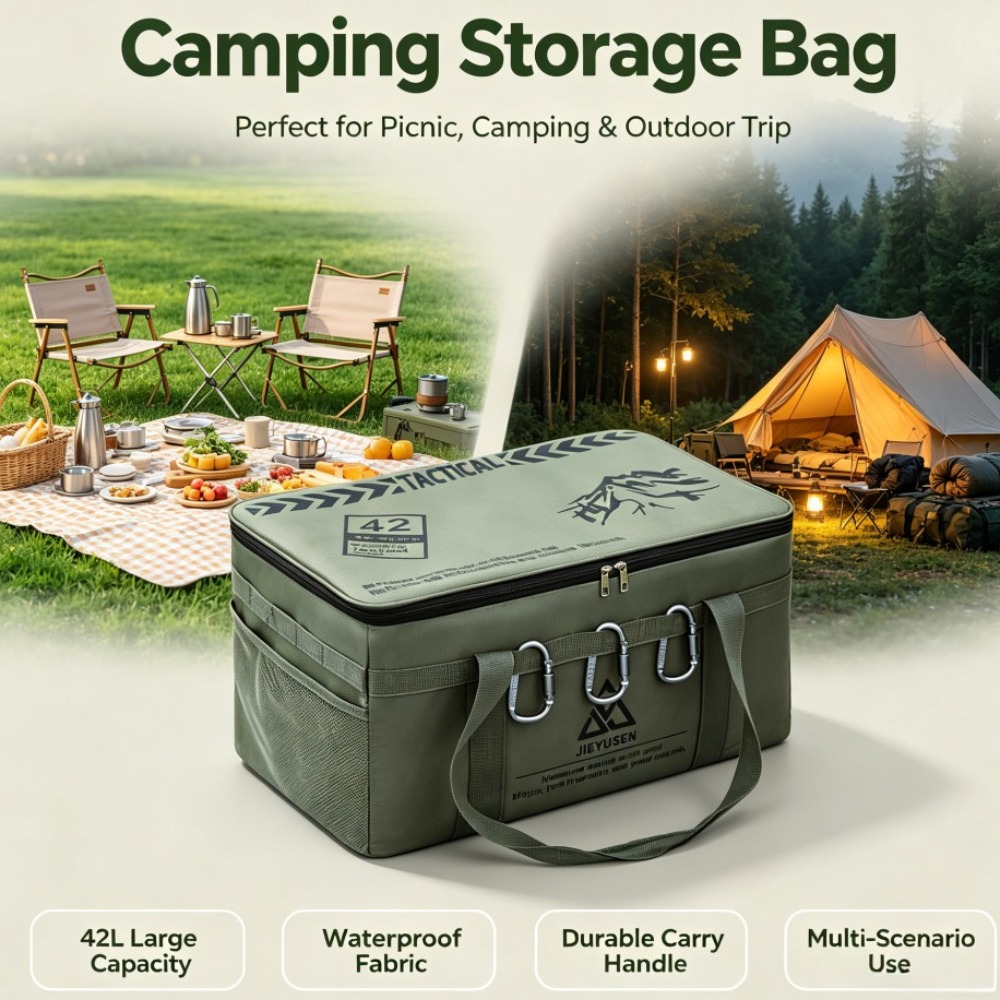 Camping Outdoor Cooking Table - Caixa de Armazenamento Dobrável Portátil para