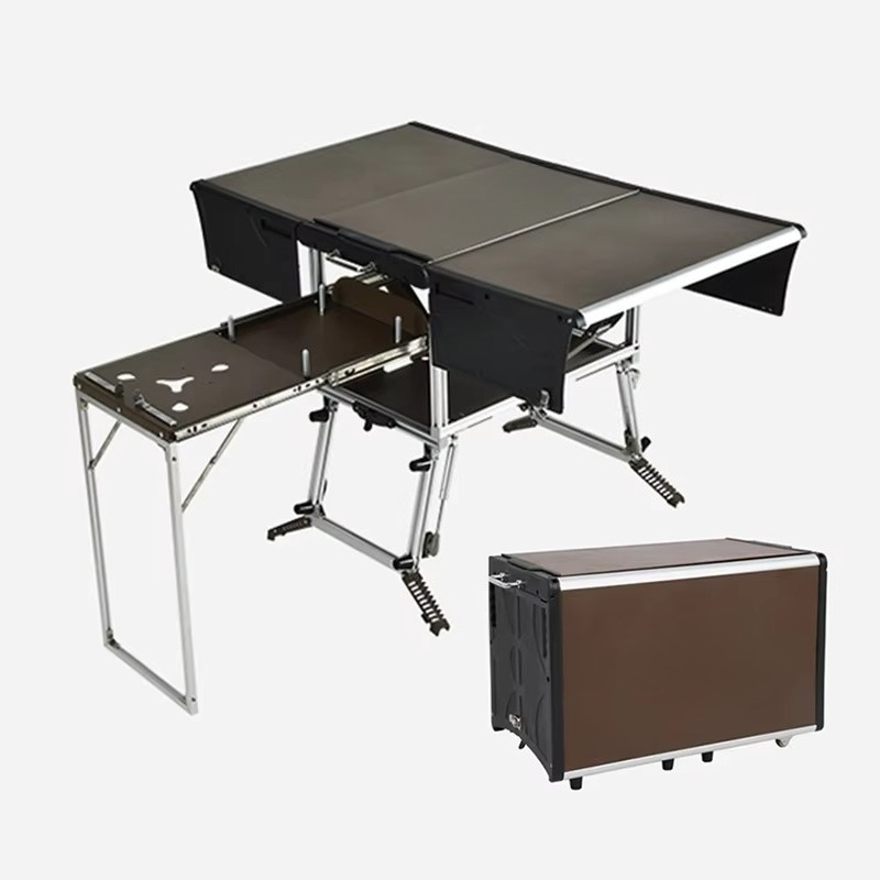 Quality Camping Cooking Set - Cozinha Móvel Portátil para Camping, Conjunto