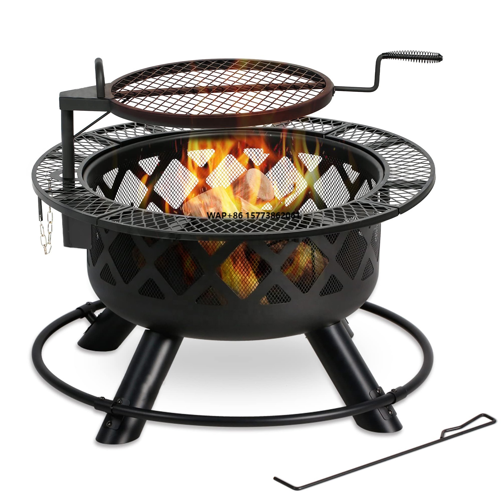 Camping Cooking Fire Pit - Grande ao ar livre queima de