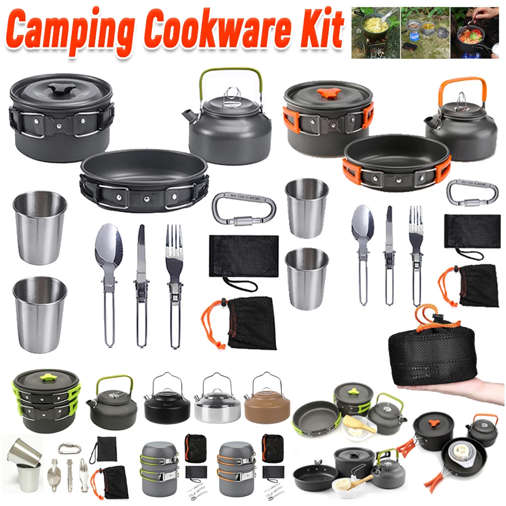 Camping Cooking Pan - Kit de Utensílios de Cozinha para