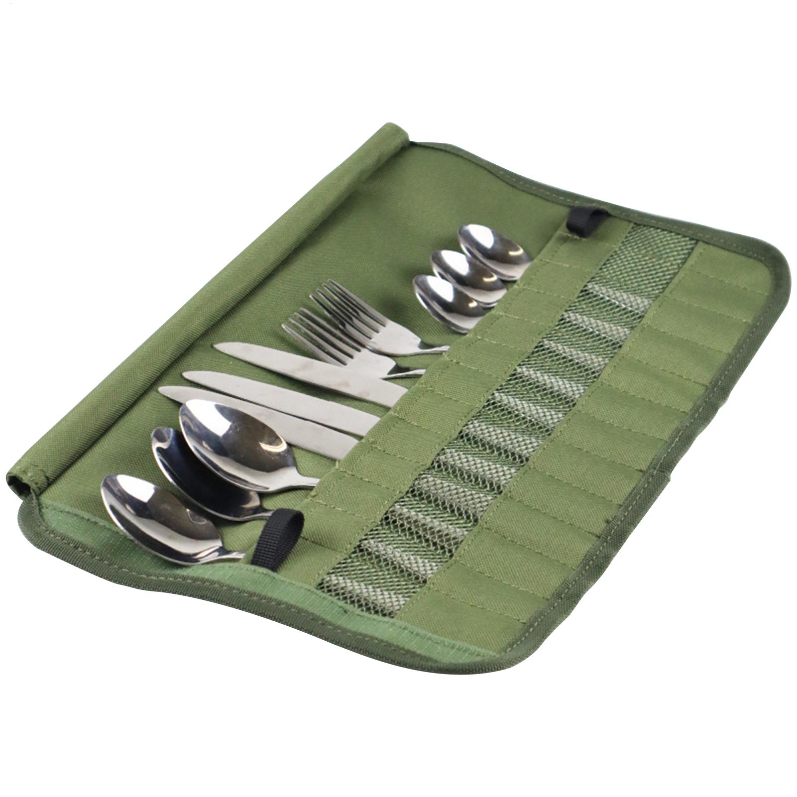 Camping Cooking Utensil Roll - Bolsa de Talheres para Camping, Conjunto