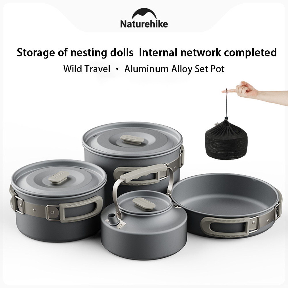 Camping Cooking Pan - Naturehike conjunto de panelas ao ar