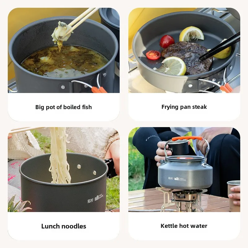 Conjunto de utensílios de mesa - Quality Camping Cooking Set avaliação e preço