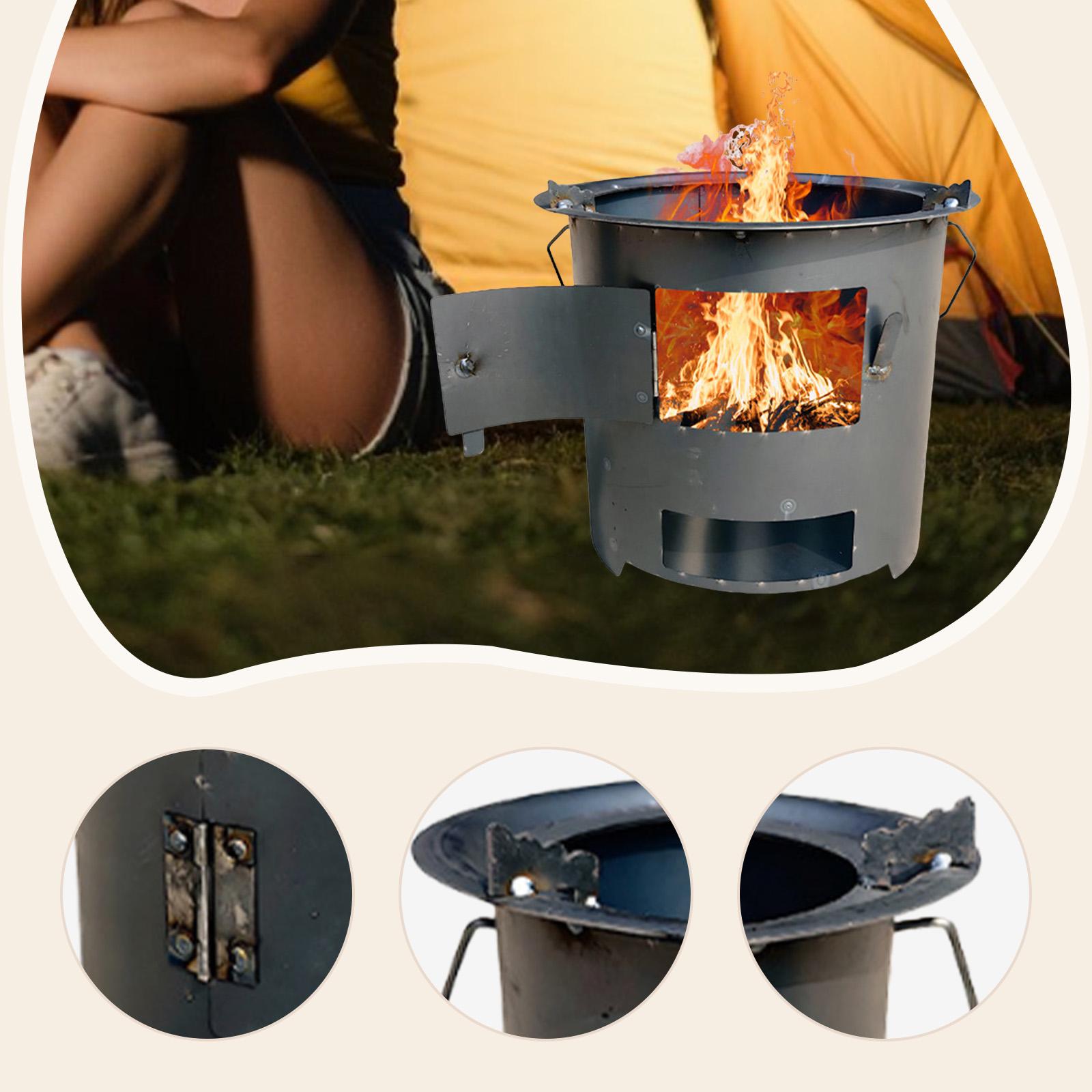 Fogão a Lenha para Camping, Ch - Camping Cooking Fire Pit avaliação e preço