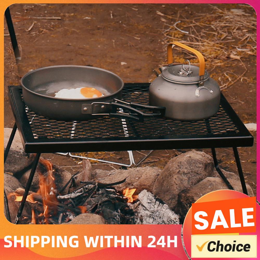 Grelha Dobrável para Fogueira, - Camping Cooking Fire Pit avaliação e preço