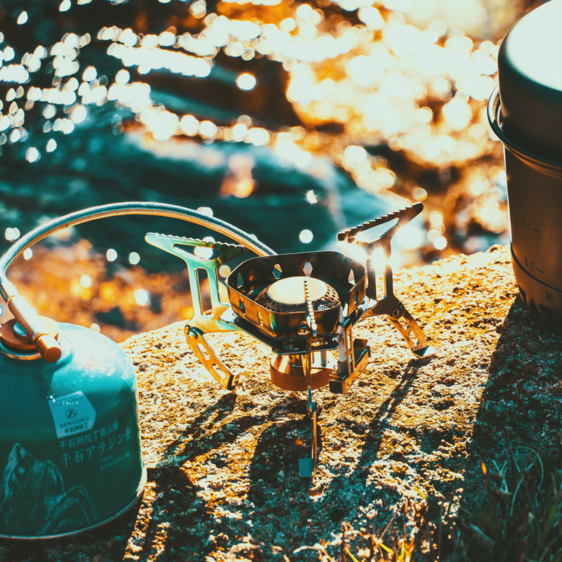 Fogão a gás portátil à prova d - Camping Cooking Gas Canister avaliação e preço