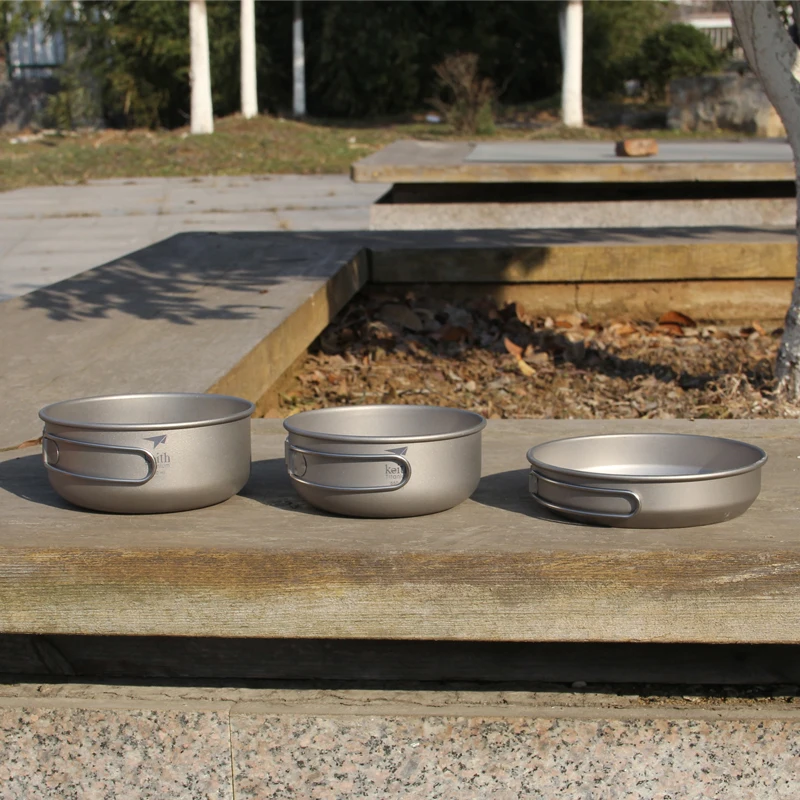 Keith-Titanium Cookware Set co - Camping Cooking Pan avaliação e preço