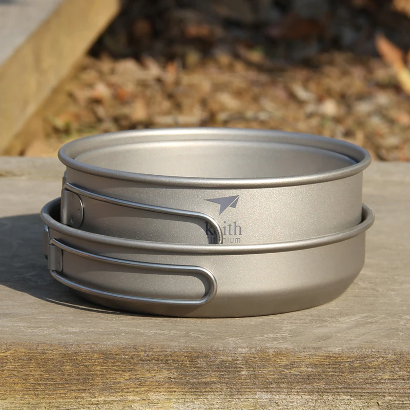 Keith-Titanium Cookware Set co - Camping Cooking Pan avaliação e preço