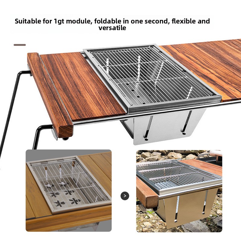 Churrasqueira Portátil Dobráve - Camping Cooking Fire Pit avaliação e preço