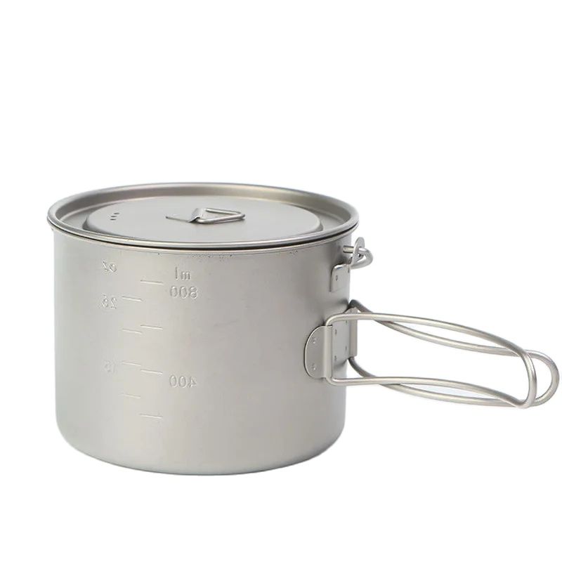Panela de titânio com alça sus - Camping Cooking Pan avaliação e preço
