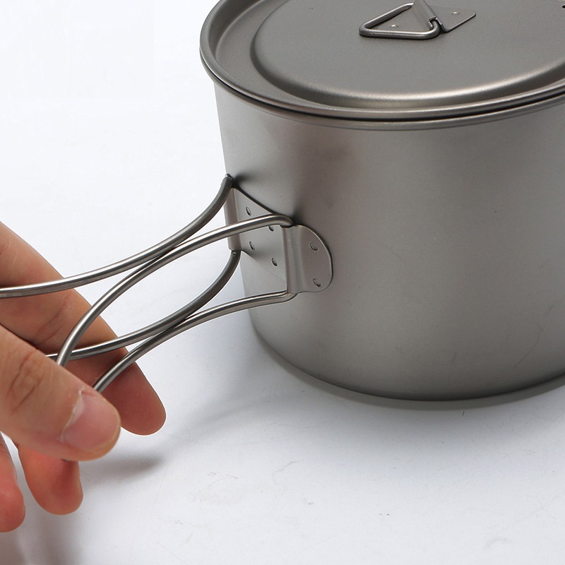 Panela de titânio com alça sus - Camping Cooking Pan avaliação e preço