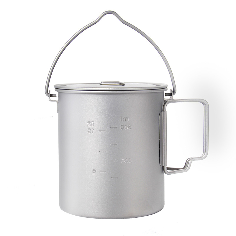 Panela de titânio com alça sus - Camping Cooking Pan avaliação e preço