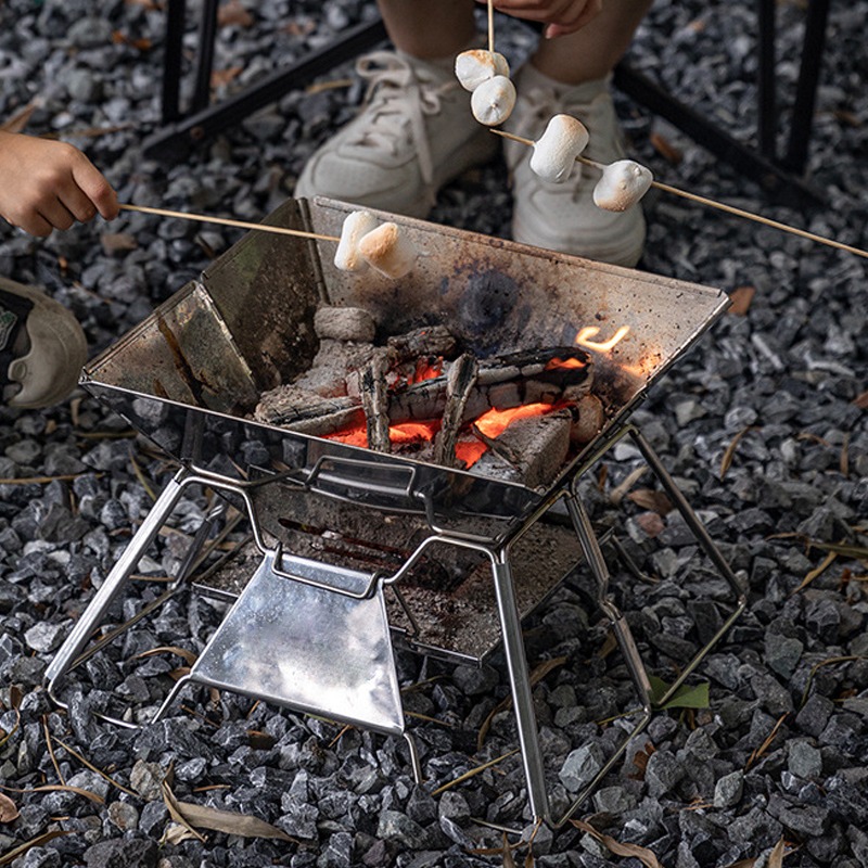 Churrasqueira Portátil para Ac - Camping Cooking Fire Pit avaliação e preço