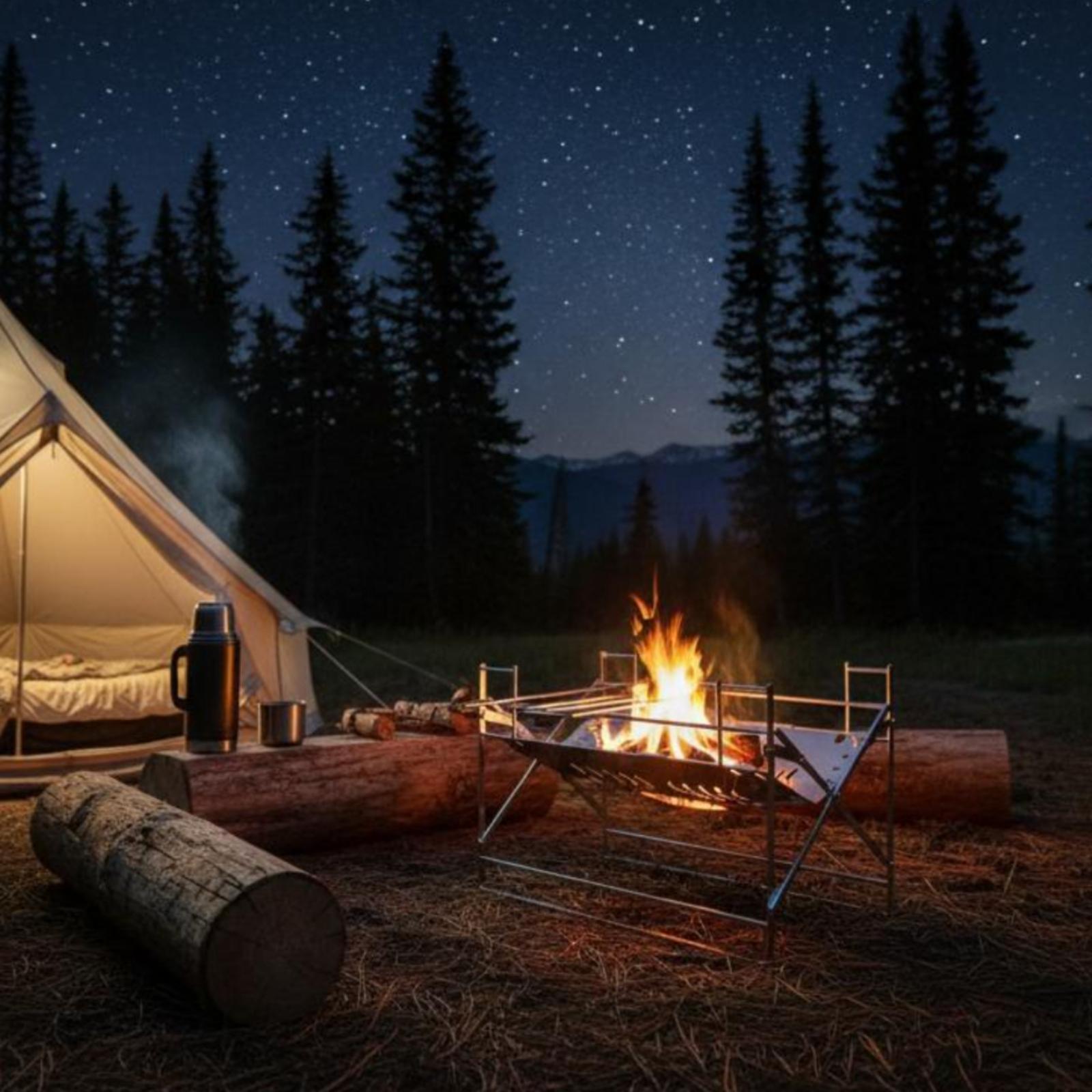 Fogueira Portátil Dobrável em  - Camping Cooking Fire Pit avaliação e preço
