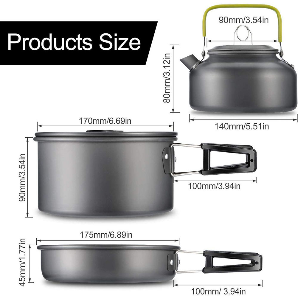 Conjunto de Utensílios de Cozi - Camping Cooking Pan avaliação e preço