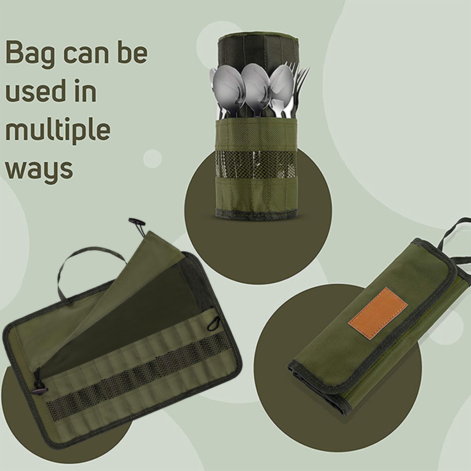 Bolsa de utensílios para acamp - Camping Cooking Utensil Roll avaliação e preço