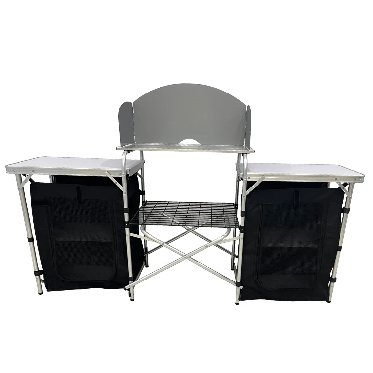 Mesa de Cozinha Portátil de Al - Camping Outdoor Cooking Table avaliação e preço